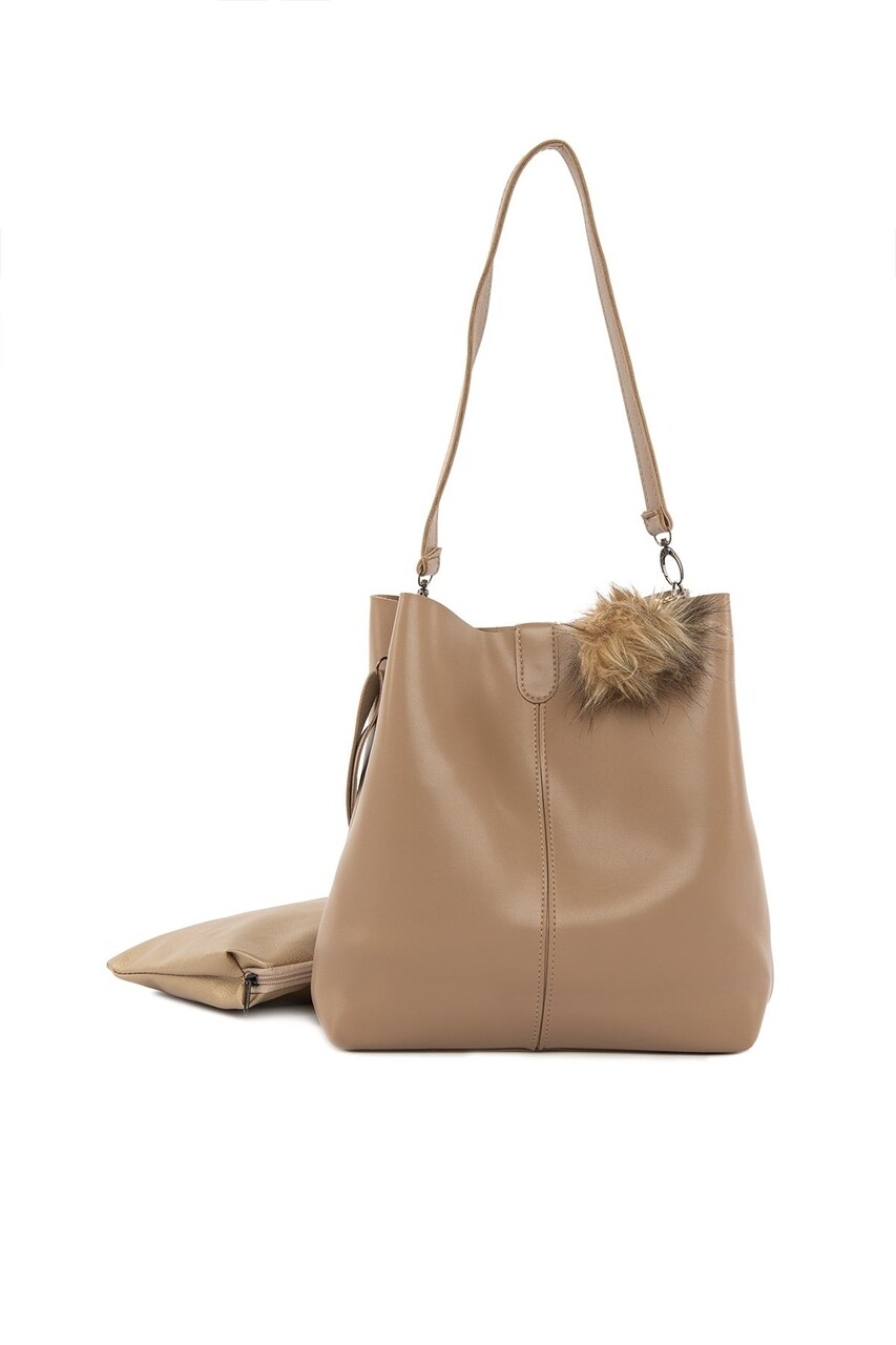 Geanta, Bagmori, 2770 - 46786 - Mink, piele ecologica, bej - imagine 5